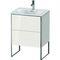 Duravit Waschtischunterbau XSQUARE 840x610x478mm, 2 Auszüge weiß hochglanz