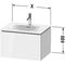 Duravit Waschtischunterbau L-CUBE 400x620x481mm taupe supermatt