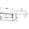 Duravit Konsolenunterschrank BRIOSO Griffe chrom 442x820x480mm pine terra