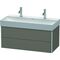 Duravit Waschtischunterbau XSQUARE 397x984x460mm flannel grey seidenmatt