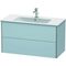 Duravit Waschtischunterbau XSQUARE 560x1010x478mm lichtblau seidenmatt