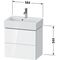 Duravit Waschtischunterbau L-CUBE 584x391mm 2 Schubk we hgl ES Ahorn mitte