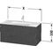 Duravit Waschtischset L-CUBE 800x480mm 1 Az o HL we hgl La ES NB Mi.