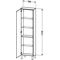 Duravit Hochschrank BRIOSO 1770x520x240mm Gri chr Ans li betongr ma