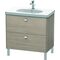 Duravit Waschtischunterbau BRIOSO Griffe chrom 693x820x469mm pine silver