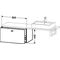 Duravit Konsolenunterschrank BRIOSO Gri chrom 442x820x480mm kastanie dunkel