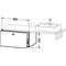 Duravit Konsolenunterschrank BRIOSO Gri Frontfarbe 442x820x550mm we hgl