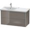 Duravit Waschtischunterbau XSQUARE Be li 565x1010x473mm fla grey hochglanz