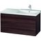 Duravit Waschtischunterbau L-CUBE 1020x481x555mm kastanie dunkel