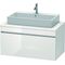 Duravit Konsolenunterschrank DURASTYLE 512x1000x548mm we hochglanz/basalt matt