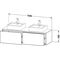 Duravit Waschtischunterbau XSQUARE 1600x400x548mm 2 Au we hgl ES NB rechts