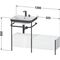 Duravit Waschtischset HAPPY D.2 PLUS 1200x490mm ein Hahnloch weiß supermatt