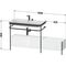 Duravit Waschtischset HAPPY D.2 PLUS 1600x490mm ein Hahnloch taupe supermatt