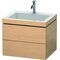 Duravit Waschtischunterbau L-CUBE m WT Vero Air 500x600x480mm 1 HL Ei geb