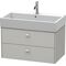 Duravit Waschtischunterbau BRIOSO Griffe Frontfarbe 442x984x459mm we matt