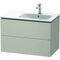 Duravit Waschtischunterbau L-CUBE 550x820x481mm, Becken rechts taupe