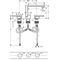 3-Loch-Waschtischarmatur 130 AXOR EDGE mit Ablaufgarnitur chrom Diamantschliff