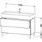 Duravit Waschtischunterbau L-CUBE 1184x459mm 2 Au we hgl ES Nussbaum mitte