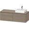 Duravit Waschtischunterbau L-CUBE 1420x482x550mm we hgl La ES Ahorn rechts