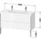 Duravit Möbelwaschtischset XVIU 1200x480mm sw ma / ta s-matt Ra 83 1 HL