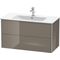 Duravit Waschtischunterbau XSQUARE 560x1010x478mm flannel grey hochglanz