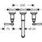 3-Loch Waschtischarmatur AXOR MONTREUX DN 15 UP f Wd-mon m Hebelgr. bru nickel