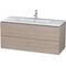 Duravit Waschtischunterbau L-CUBE 1220x481x550mm graphit matt