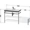 Duravit Waschtischset HAPPY D.2 PLUS 1600x490mm ohne Hahnloch weiß seidenmatt