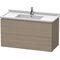 Duravit Waschtischunterbau L-CUBE 1020x469mm 2 Schubk we ma ES Ahorn mitte