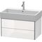 Duravit Waschtischunterbau XSQUARE 784x397x460mm 2 Schubk we hgl ES NB Mi.