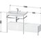 Duravit Waschtischset HAPPY D.2 PLUS 1400x490mm ein Hahnloch taupe supermatt