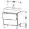 Duravit Waschtischunterbau L-CUBE 582x684x459mm basalt matt