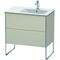 Duravit Waschtischunterbau XSQUARE 832x810x478mm, Becken rechts taupe matt