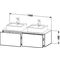 Duravit Waschtischunterbau XSQUARE 400x1400x548mm f 2 Be fla gr seidenmatt