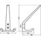 Huthaken 0032 zweifach A.89mm Alu.silberf.elox.H.127mm Hermeta