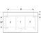 Geberit Lichtspiegel OPTION PLUS SQUARE Bel dir u ind Alu eloxiert 1200x700x35mm