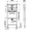 Schell Urinal-Montagemodul MONTUS BH 115cm mit Spülarmatur COMPACT II