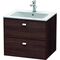 Duravit Waschtischunterbau BRIOSO Griffe chr 553x620x479mm kastanie dunkel