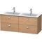 Duravit Waschtischunterbau BRIOSO 553x1290x479mm, Griffe chrom leinen