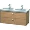 Duravit Waschtischunterbau BRIOSO Griffe chr 563x1170x469mm europ. eiche