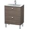 Duravit WT-Unterbau BRIOSO COMPACT Griffe chrom 683x820x389mm graphit matt