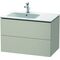 Duravit Waschtischunterbau L-CUBE 550x820x481mm, Becken links taupe