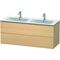 Duravit Waschtischunterbau L-CUBE 1290x481x555mm mediterrane eiche