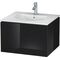 Duravit Waschtischunterbau L-CUBE 514x620x400mm schwarz hochglanz