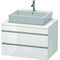 Duravit Konsolenunterschrank DURASTYLE 512x800x548mm nussbaum natur/weiß matt