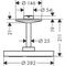 Kopfbrause 280 2jet AXOR ONE mit Deckenanschluss chrom