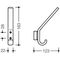 Hewi Garderobenhaken SERIE 477 163mm, mit Distanzstück maigrün