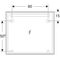 Geberit Lichtspiegel OPTION BASIC SQUARE LED-Bel oben Alu eloxiert 800x700x32mm