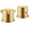 2-Loch Wannenrandarmatur AXOR CITTERIO E DN 15, mit Thermostat brushed gold opti