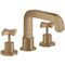 3-Loch-Wannenrandarmatur AXOR CITTERIO DN 15, mit Kreuzgriffen brushed bronze